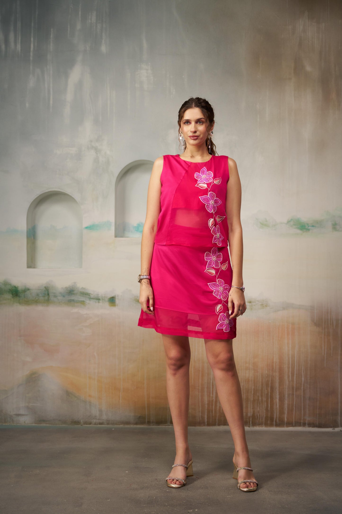 Radiant pink Floral Set
