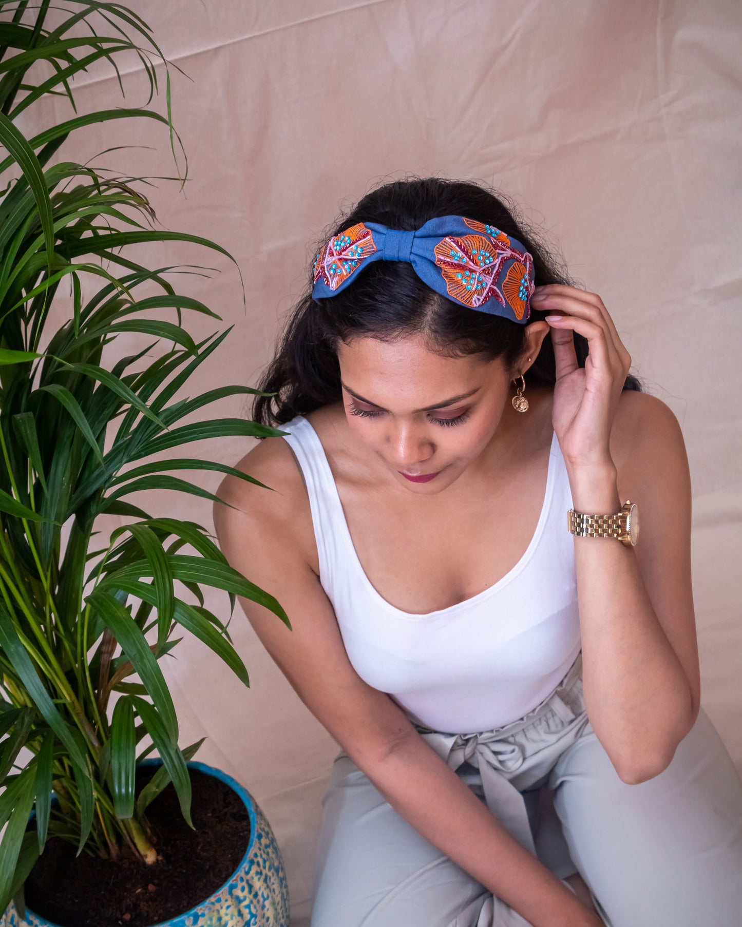 Denim Jelly Fish Hairband