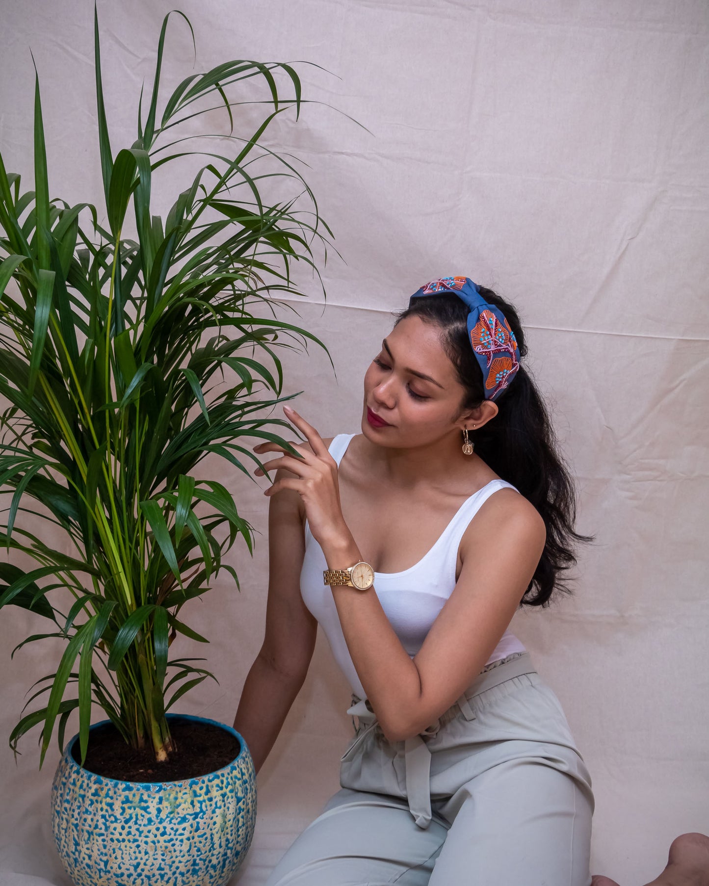 Denim Jelly Fish Hairband