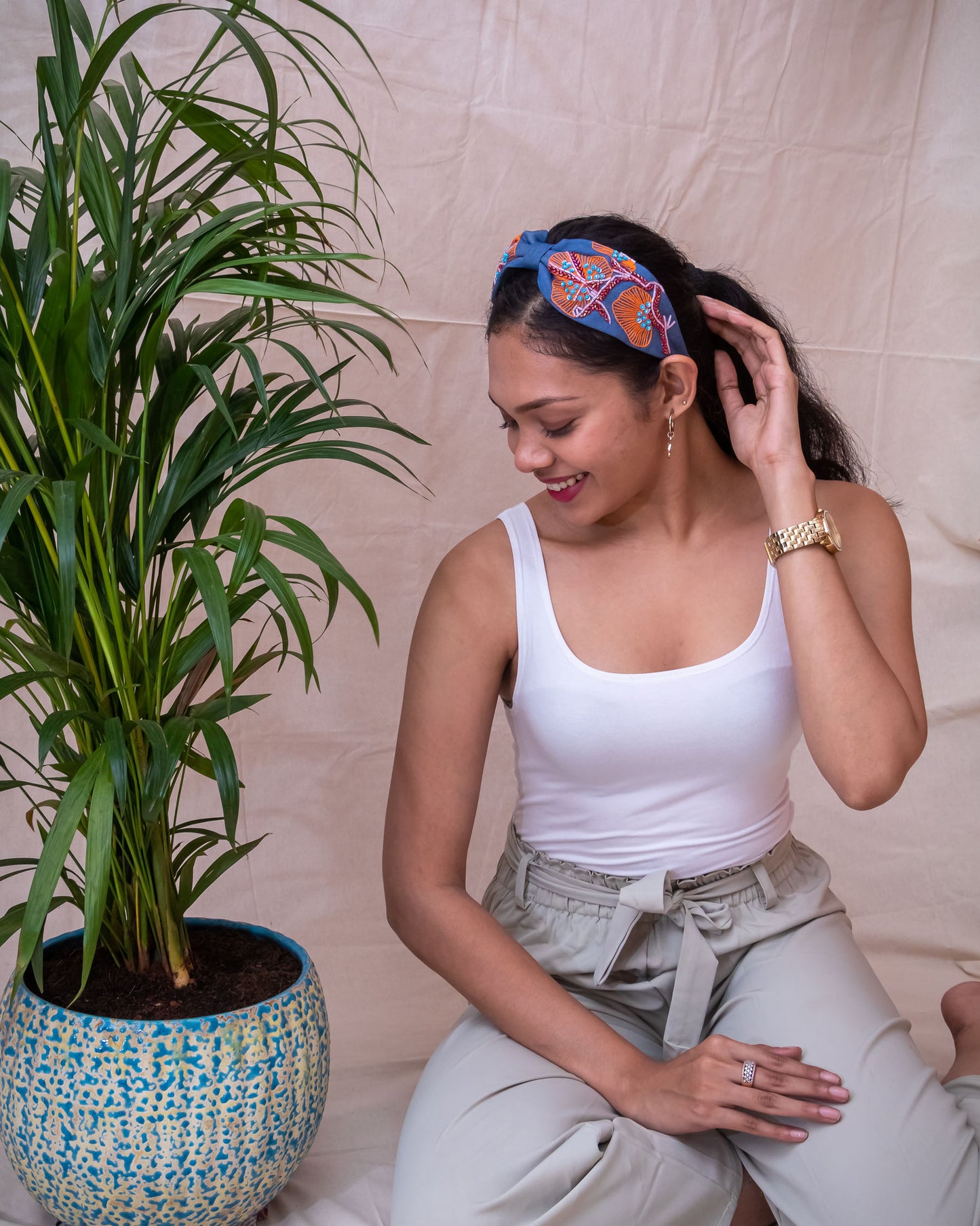 Denim Jelly Fish Hairband