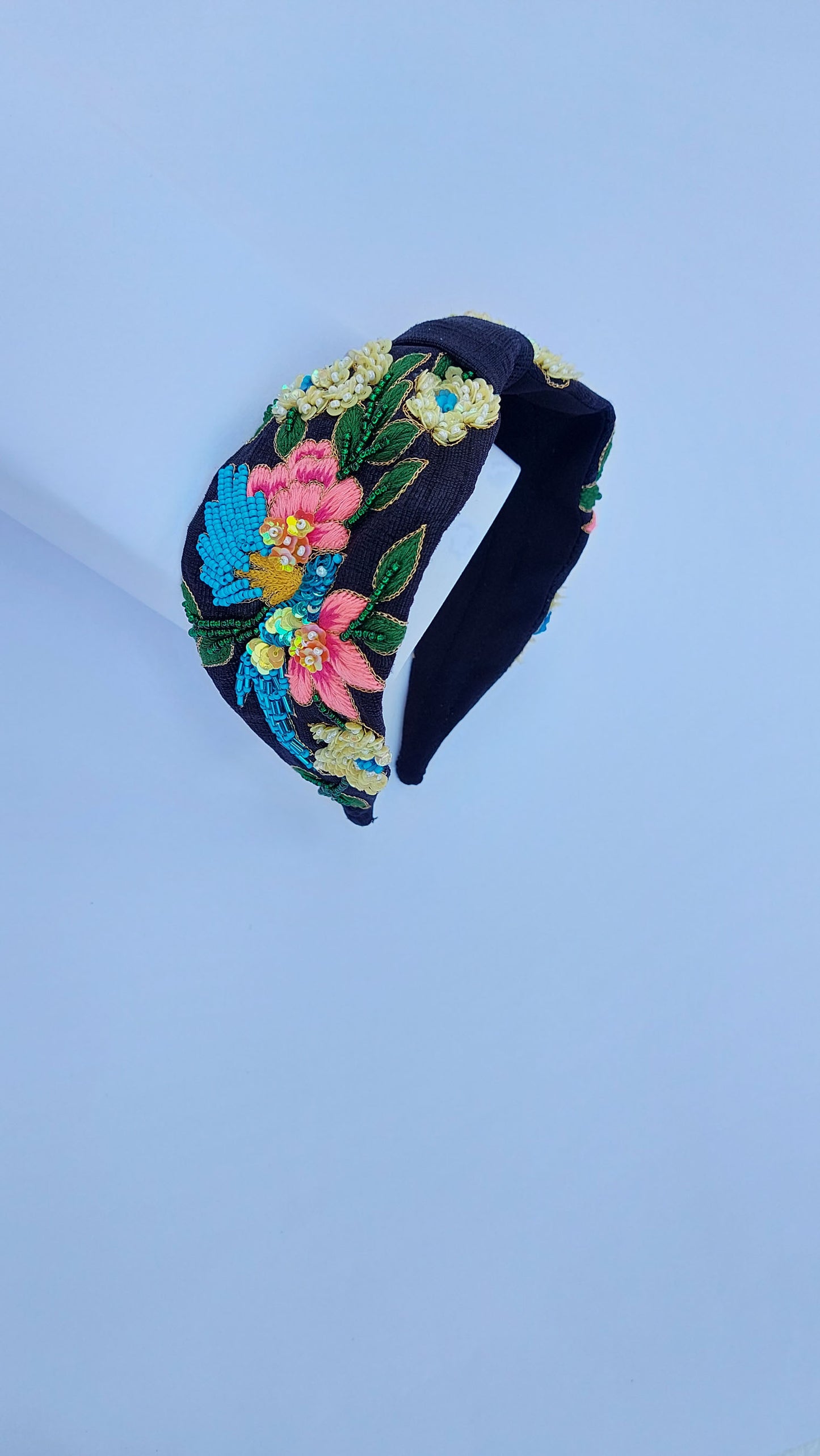 Blooming Bird Hairband In Black