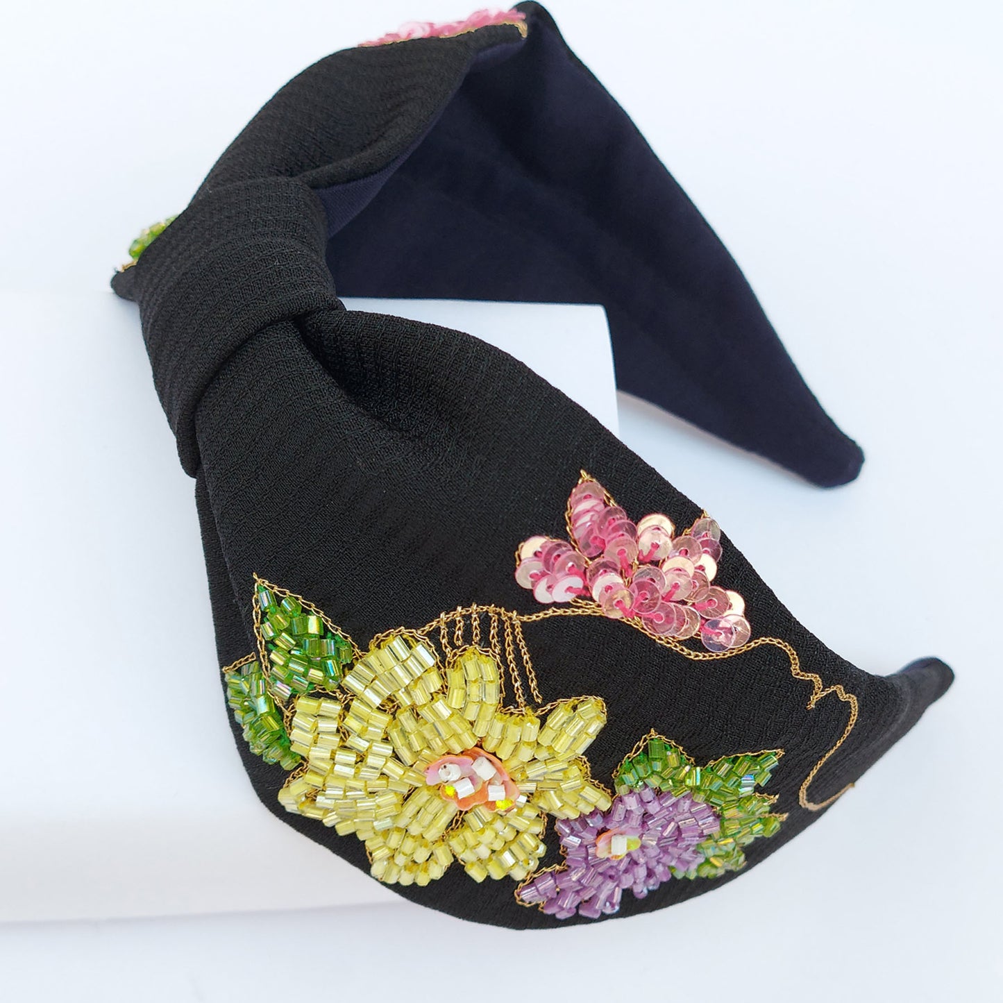 Black Flower Girl Hairband