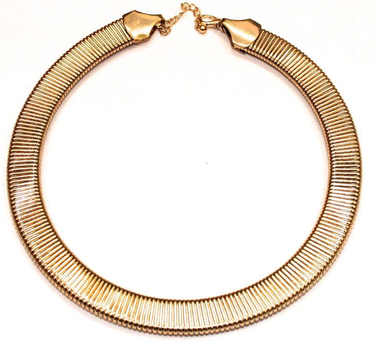 Bold Gold Snake Chain Choker