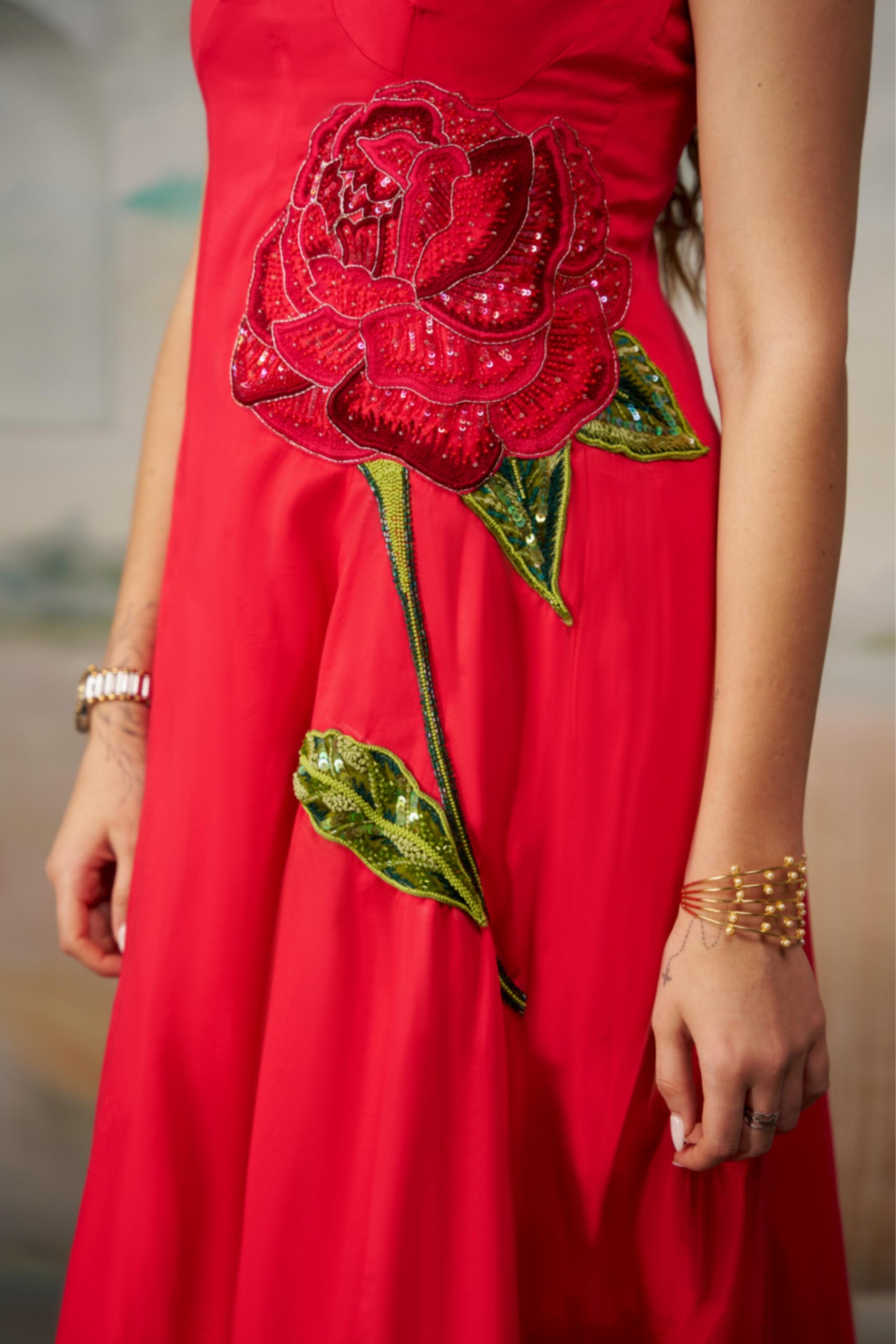 Radiant Raspberry Fit-and-Flare Dress