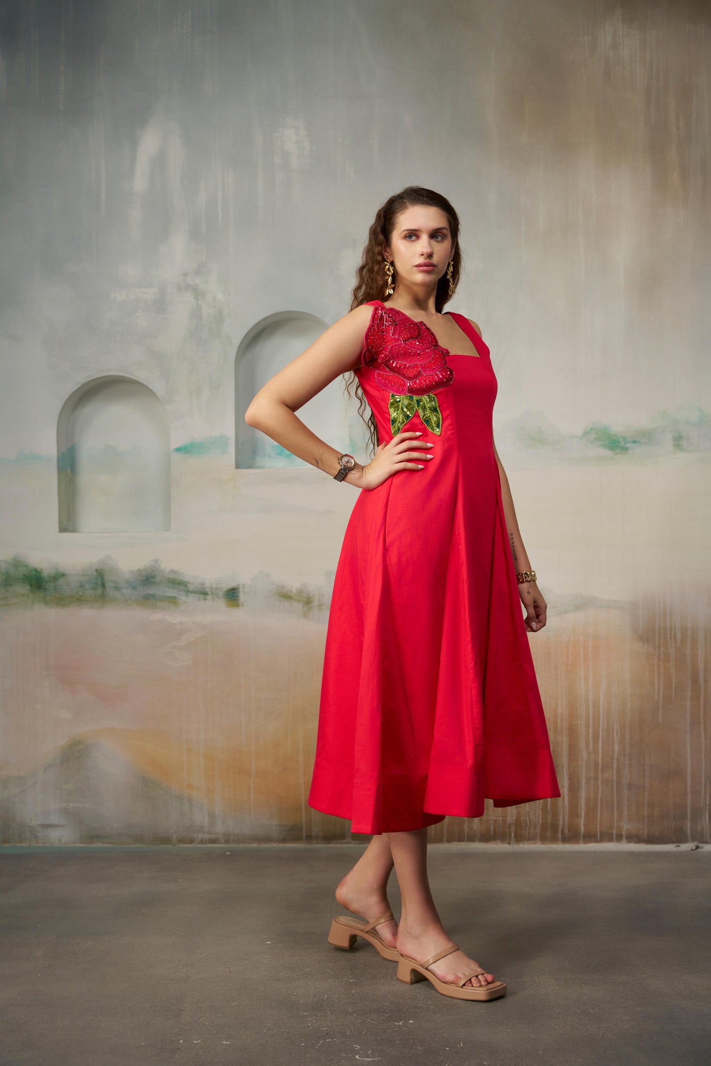 Bold Red Statement Dress