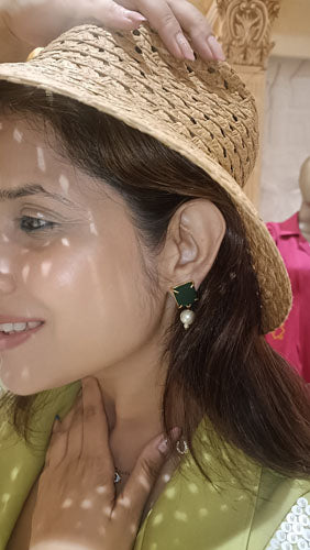 Ethereal Harmony Green Studs