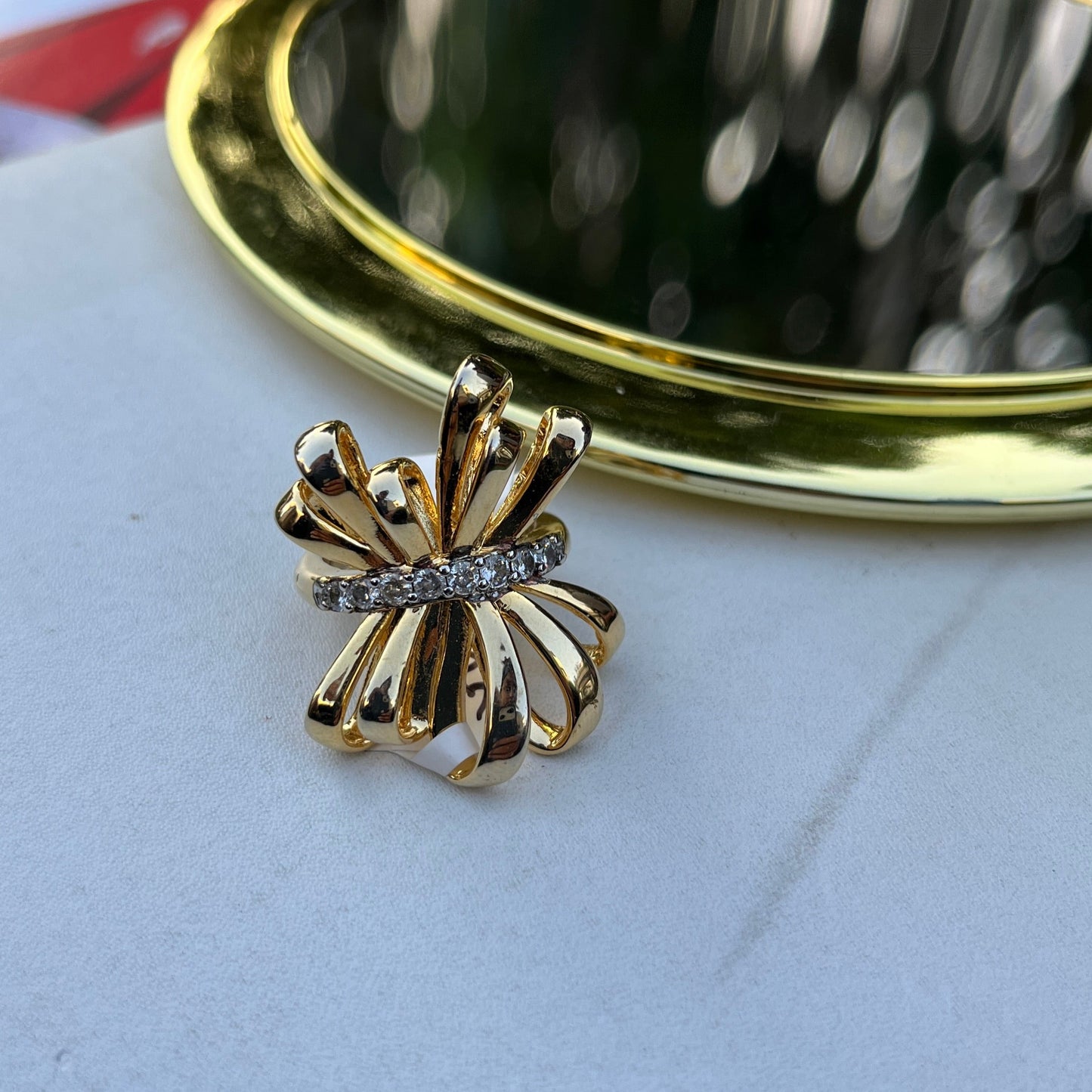Glistening Bow Ring