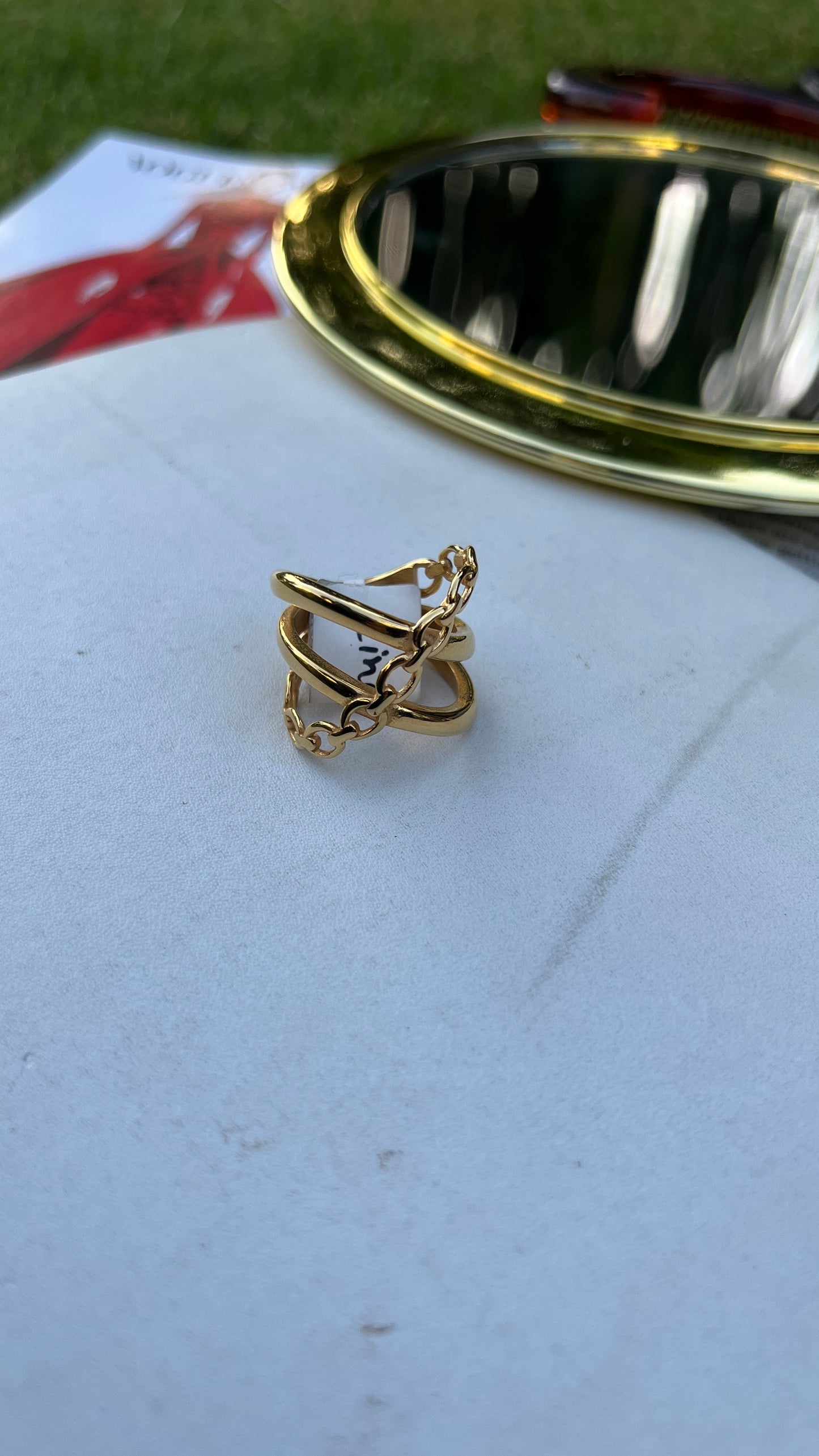 Gold Chain Link Ring