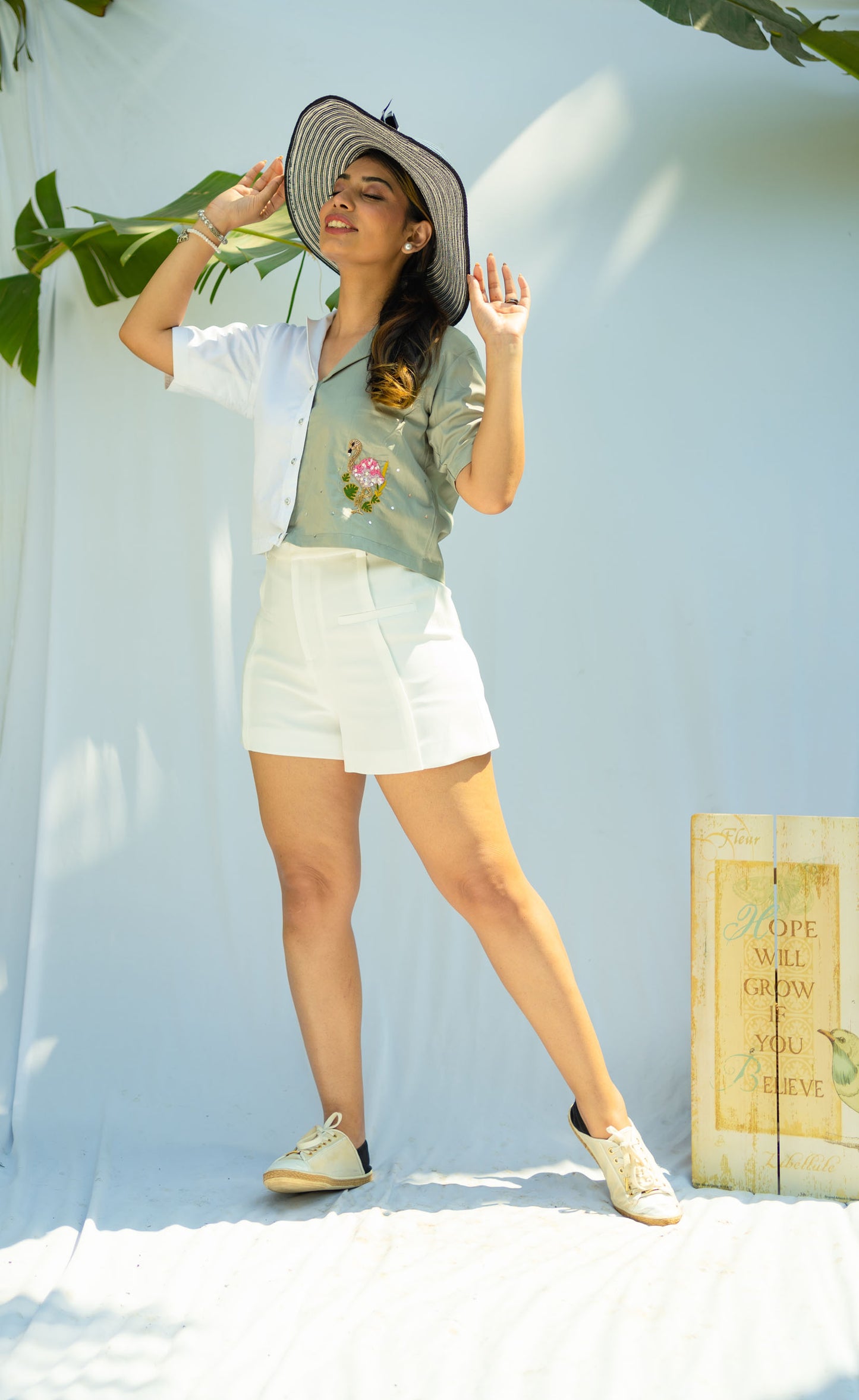 FLAMINGO COLOUR BLOCK SHIRT