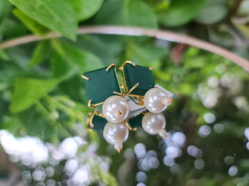 Ethereal Harmony Green Studs