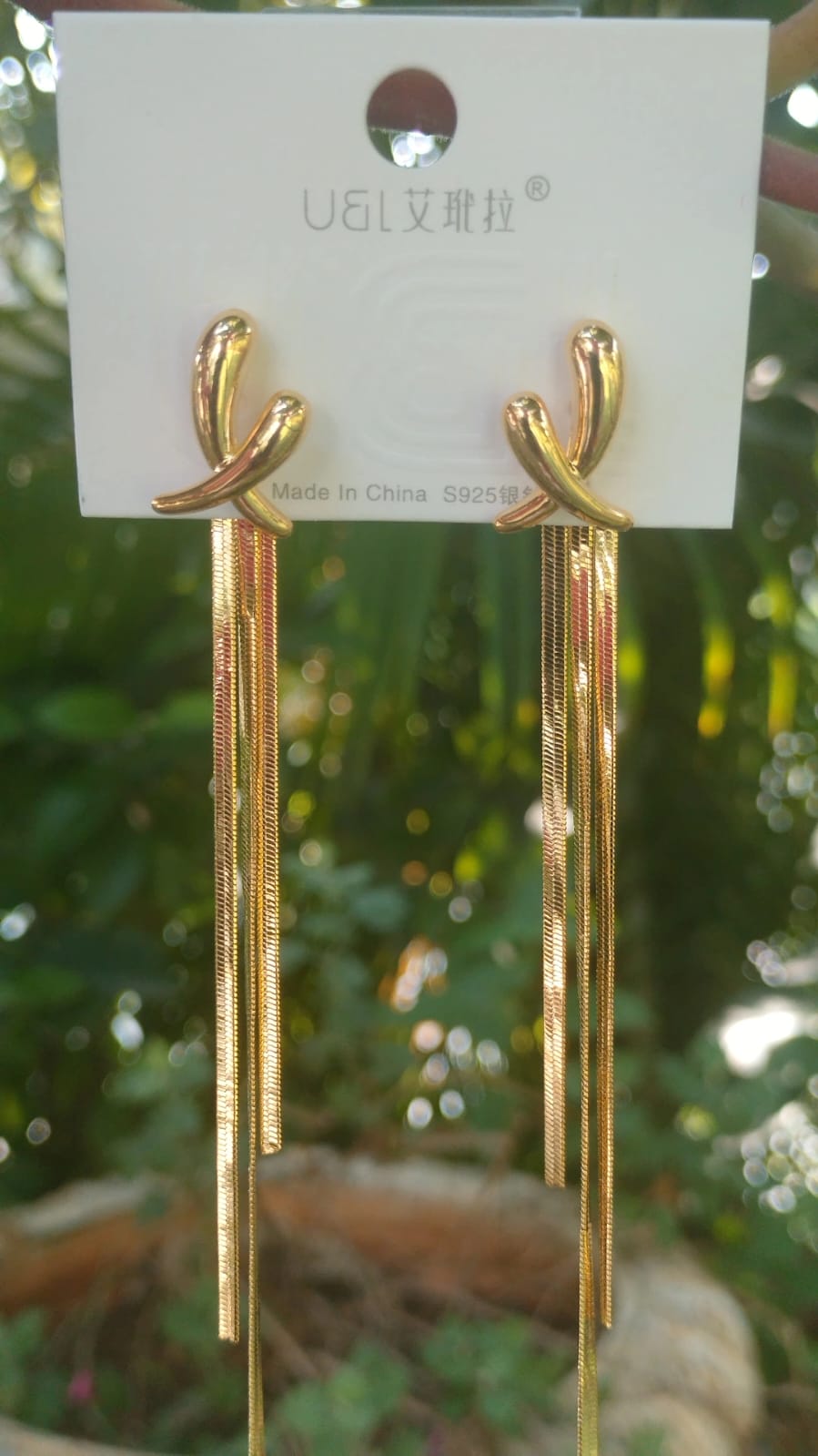 Golden Tassel Drop Earrings