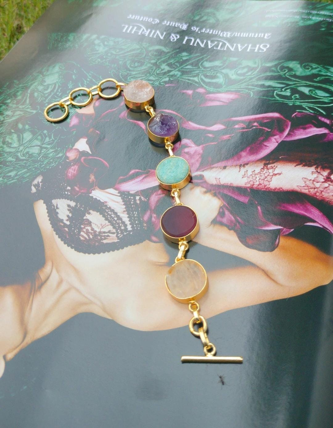Raw Gemstone Chain Bracelet