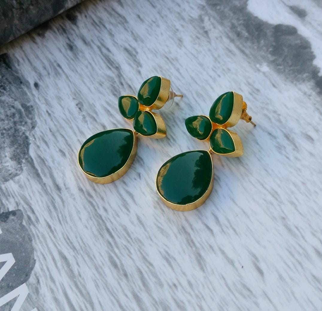 Lush Green Petal Earring