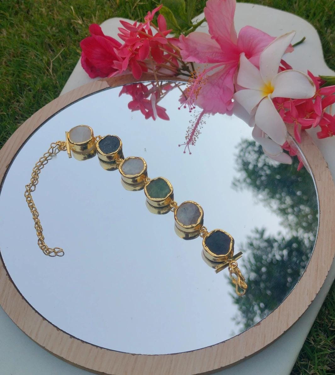 Vibrant Gemstone Link Bracelet