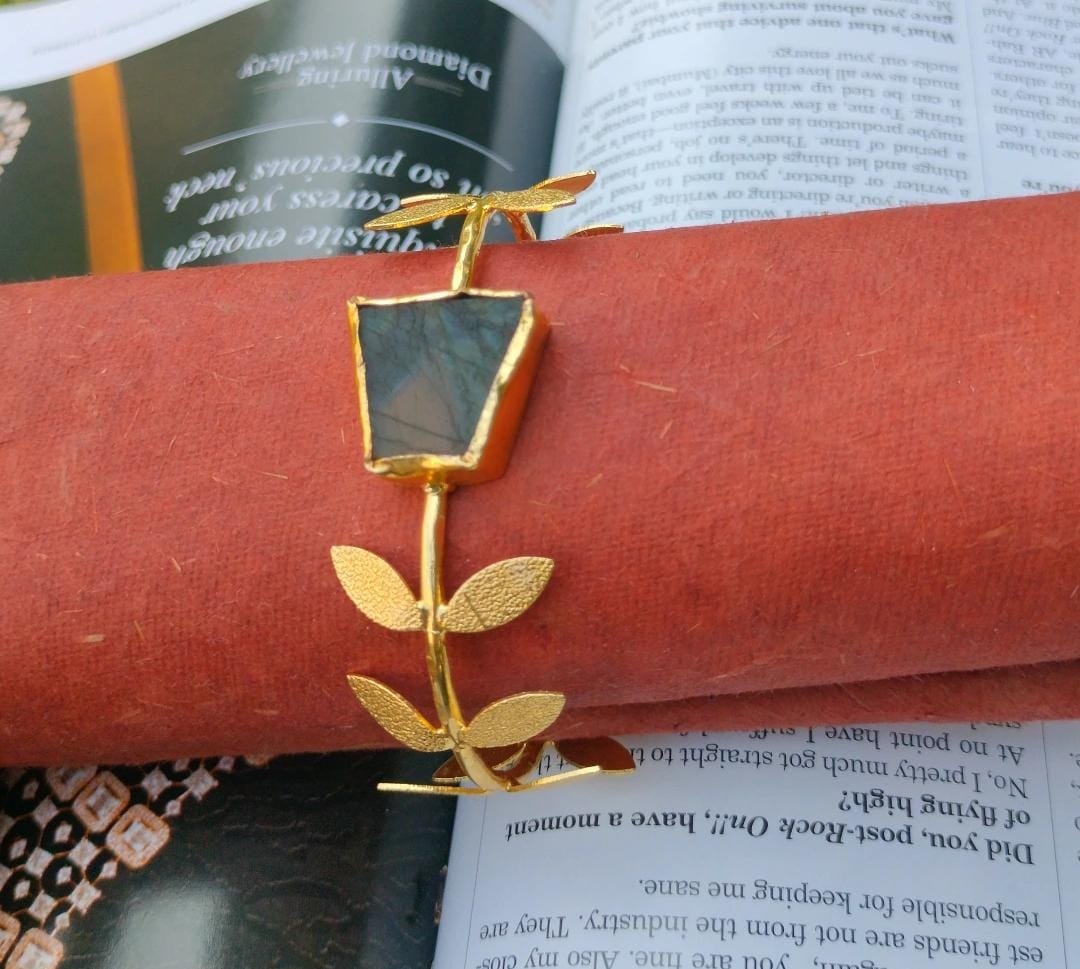 Golden Leaf Wrap Cuff