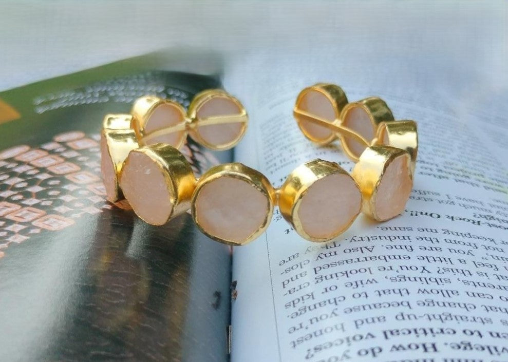 Organic Gemstone cuff