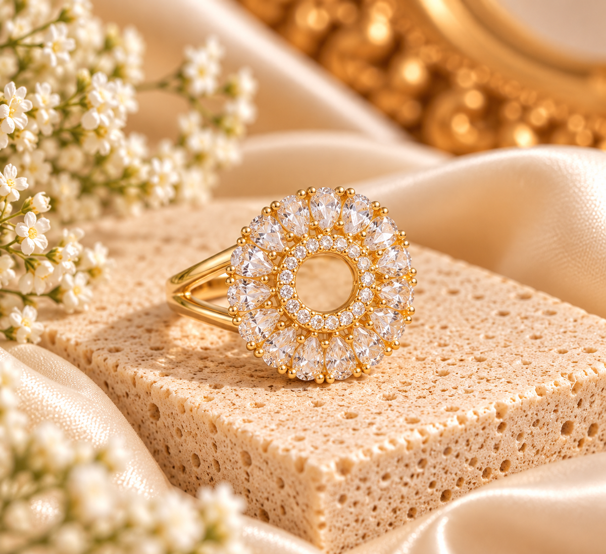 Golden Halo Ring