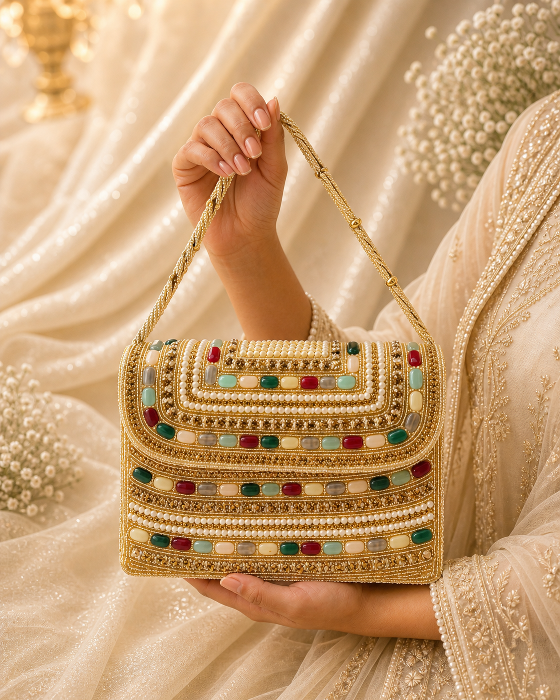 Multicolor Beaded Clutch (big)