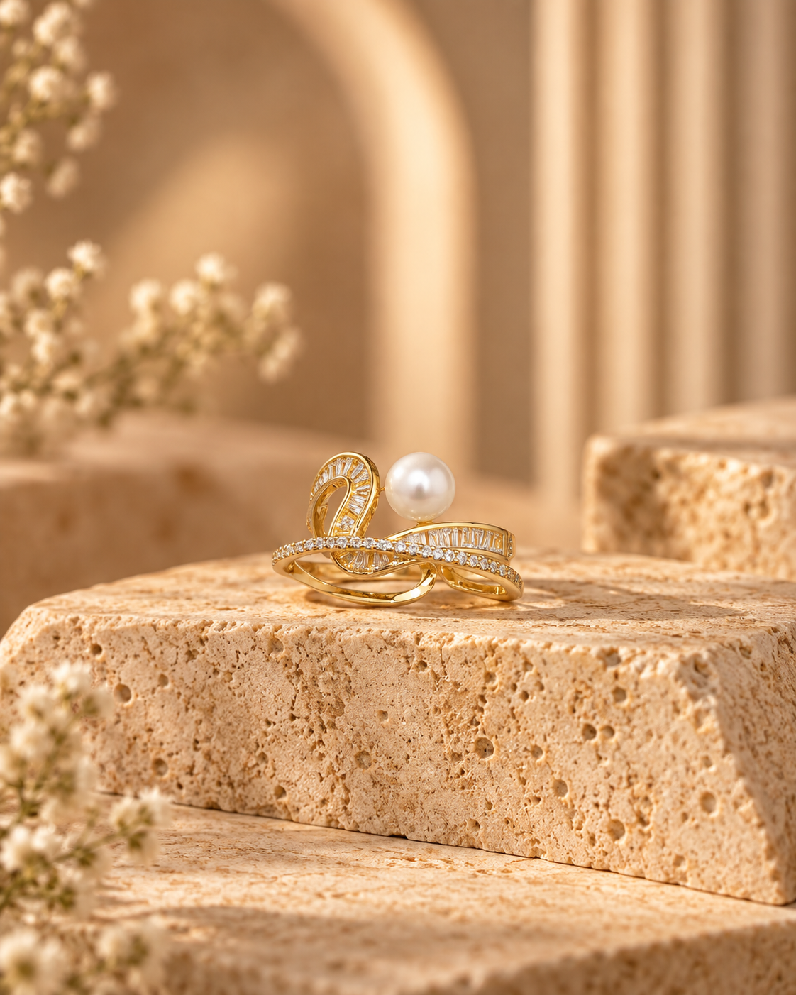 Pearl Intertwine Ring