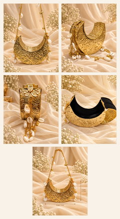 Golden Shell Luxe Clutch [Medium ]