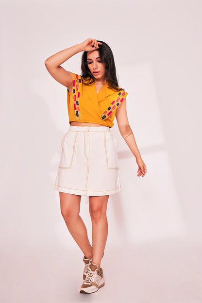 YELLOW APPLIQUE SET