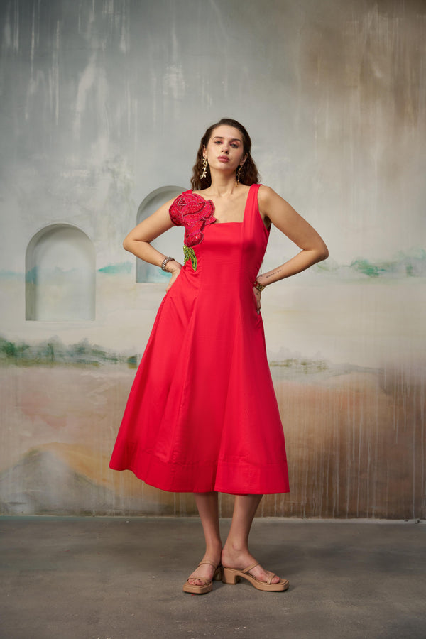 Bold Red Statement Dress