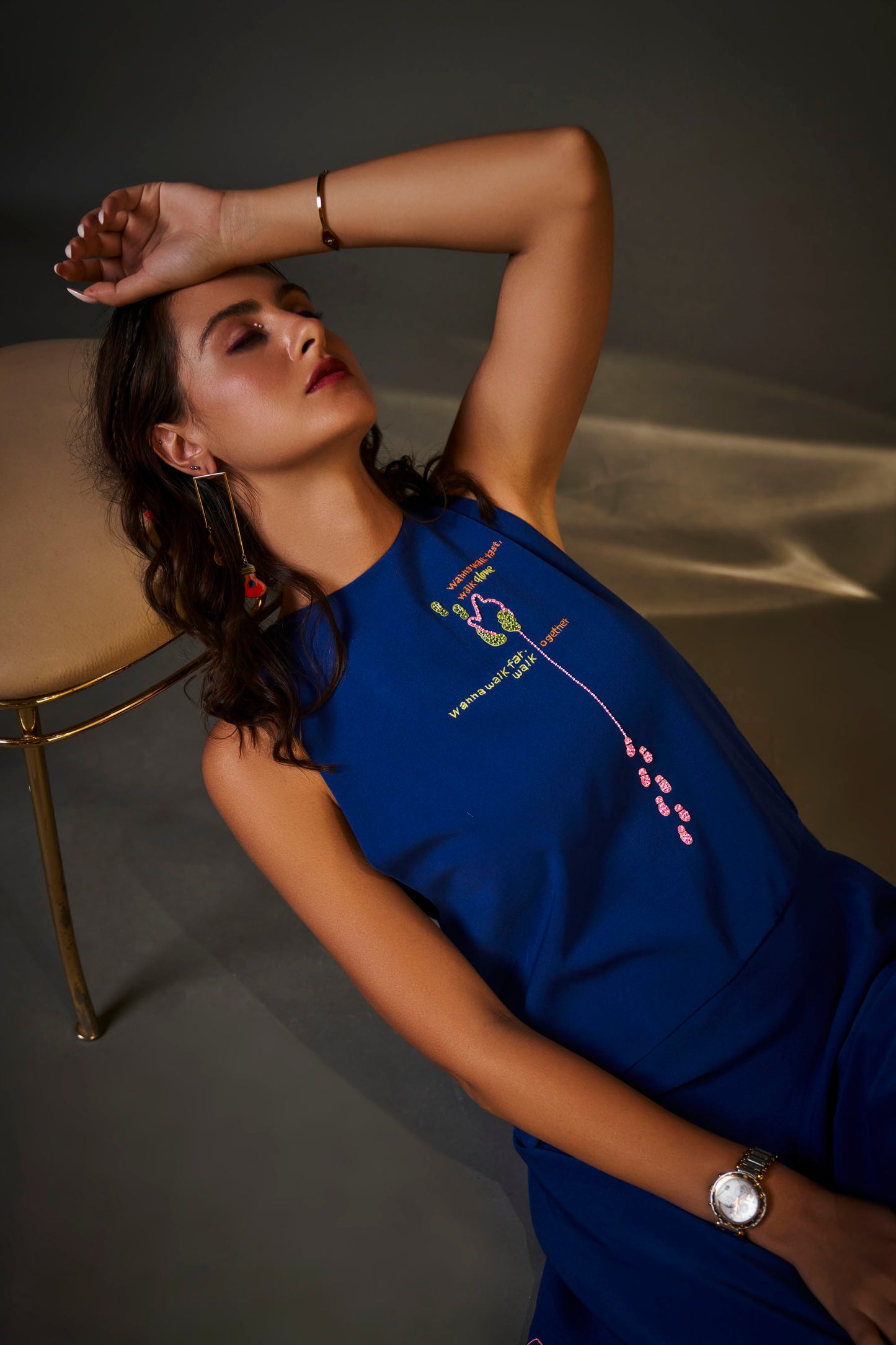 FOOT PRINTS DRESS WITH TUBE