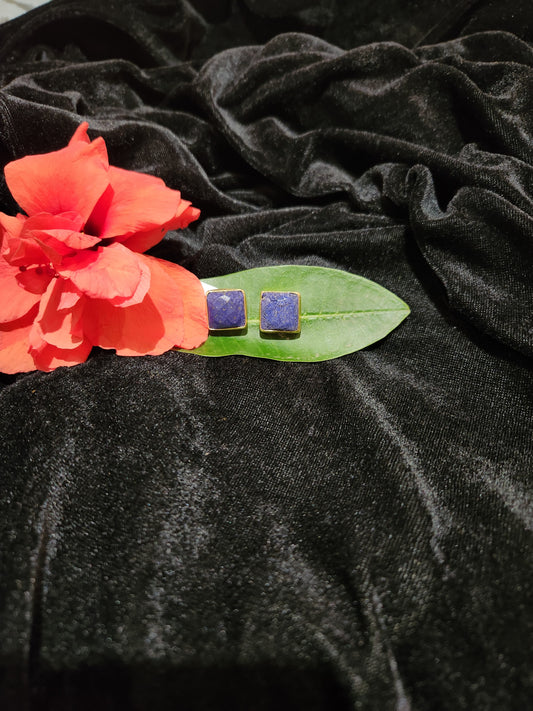 Classic Lapis Lazuli Square Studs