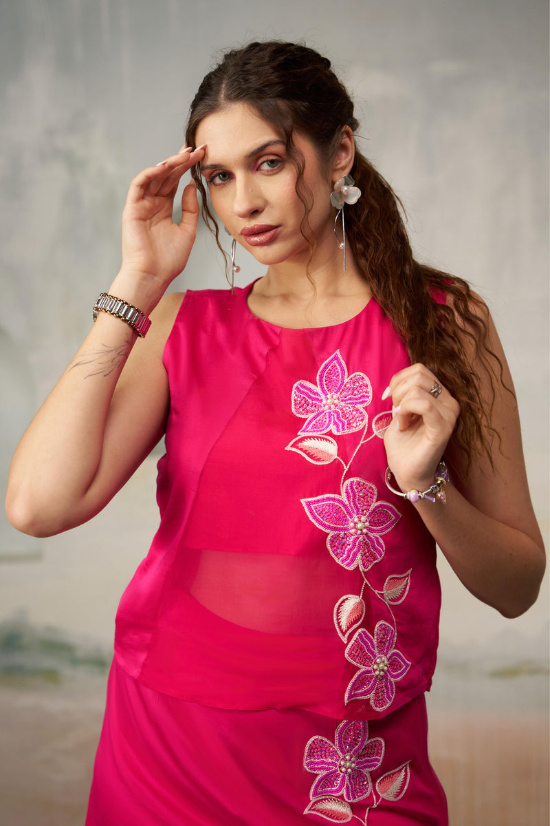Radiant pink Floral Set