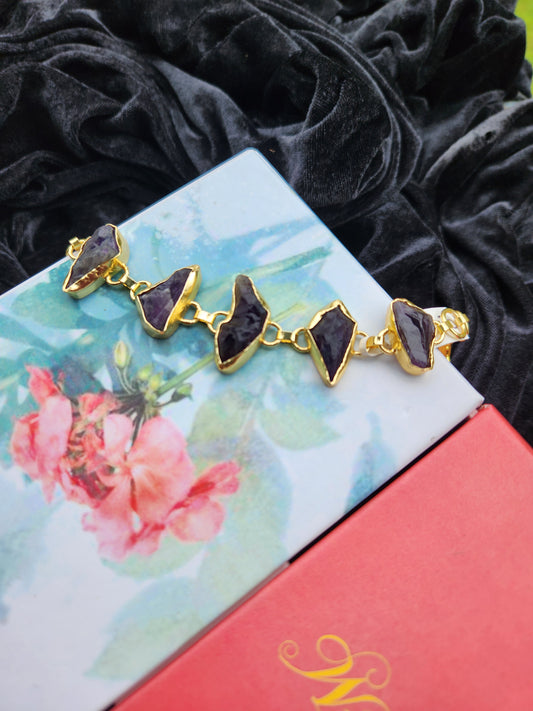 Amethyst Link Bracelet