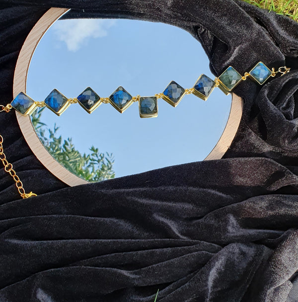 "Luxurious Labradorite Choker"