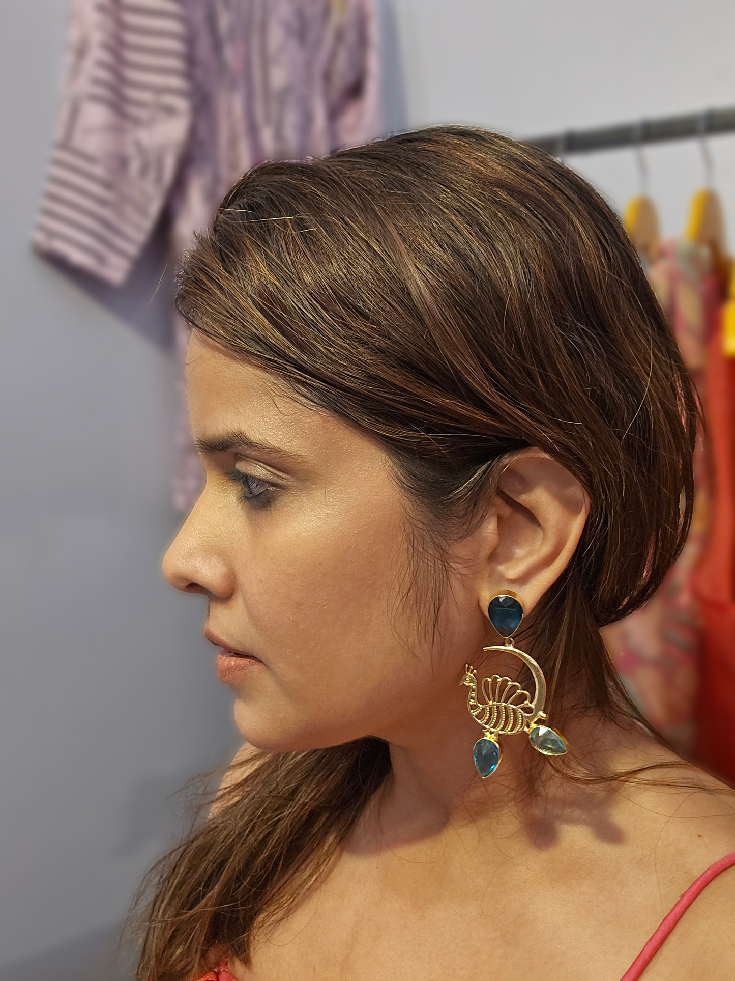 Peacock Moon Magic Earrings