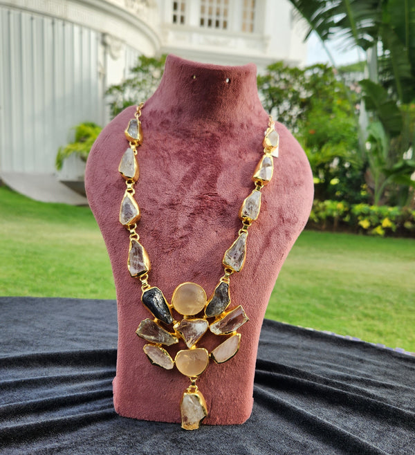 Smoky Quartz Statement Necklace