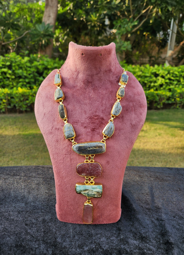 Mordern Layered Gemstone Necklace