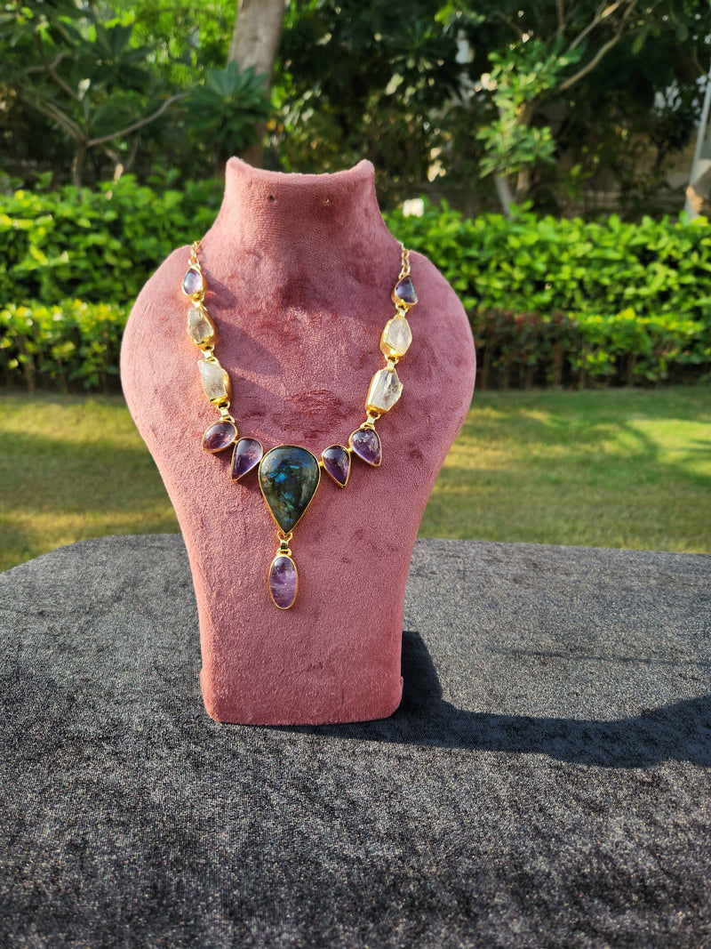 Bohemian Stone Statement Necklace