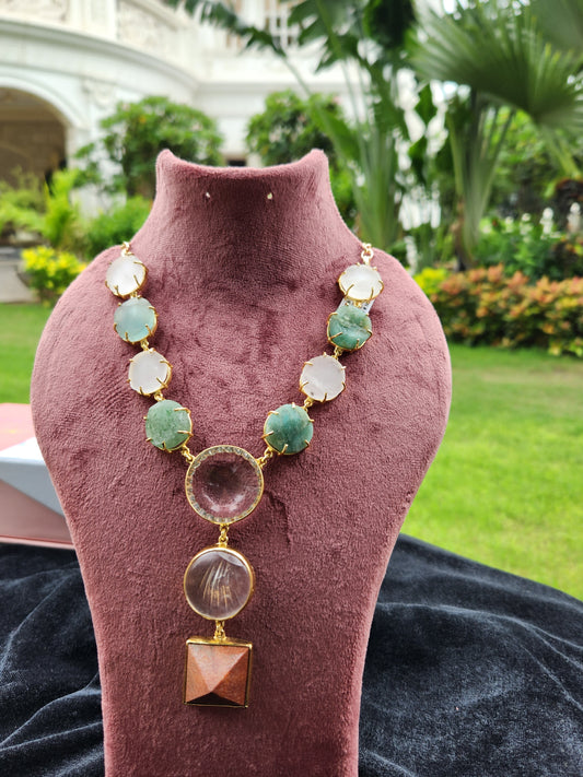 Golden Waterfall Necklace