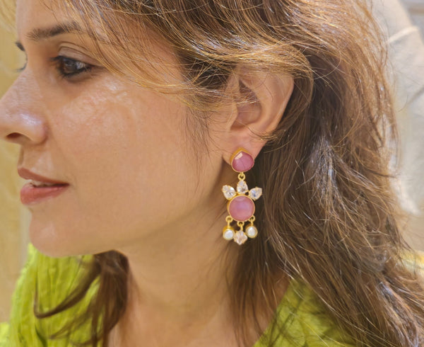 Pink Pearl Elegance Earring