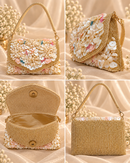 Pearl Beaded Bridal Clutch (Mini)