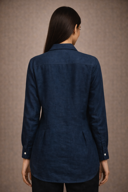 Dark Blue Bow On Flap