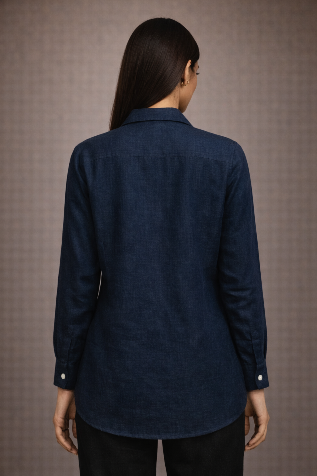 Dark Blue Bow All Over