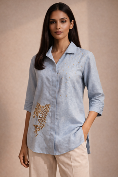 Leopard Linen Shirt