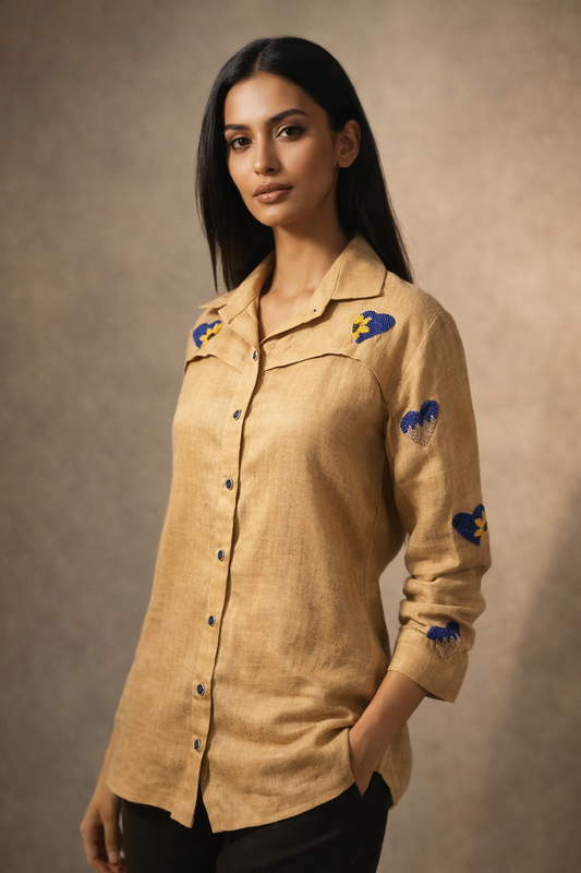 Yellow occur heart shirt