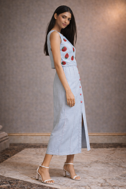 Strawberry Skirt Set