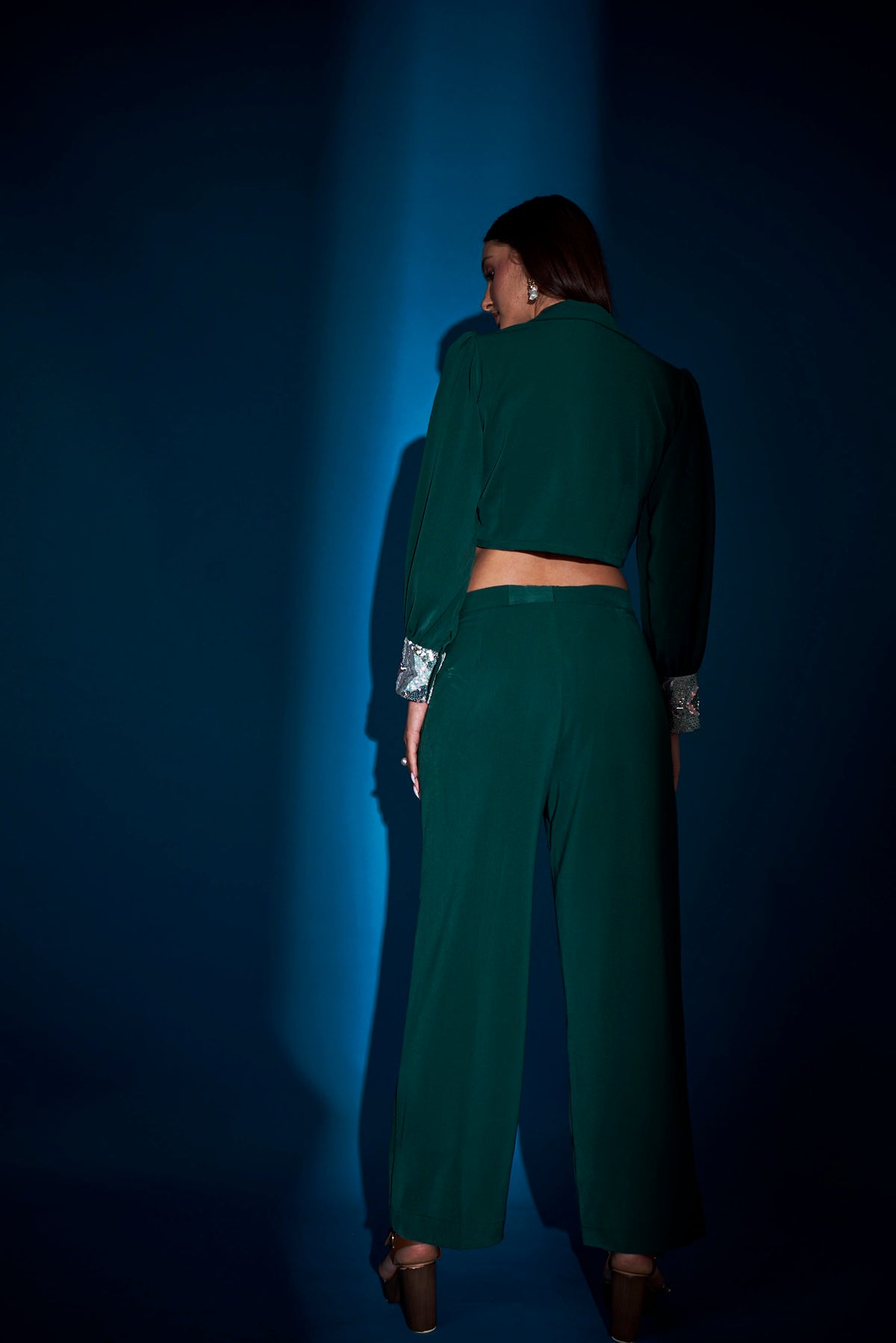 GREEN BIG CUFF CO-ORD SET