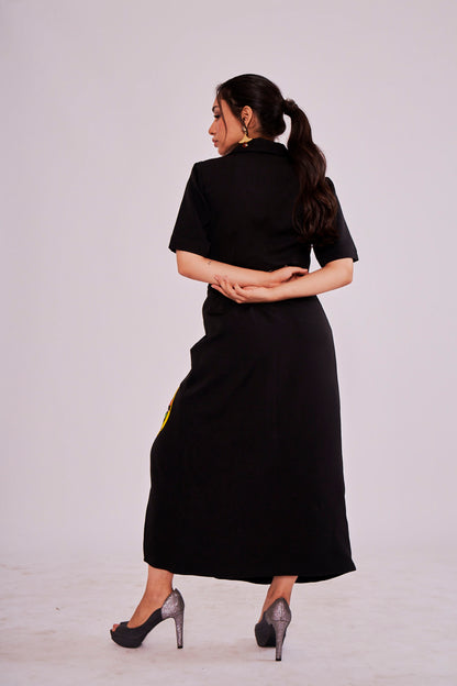 BLACK PIE CHART SKIRT SET