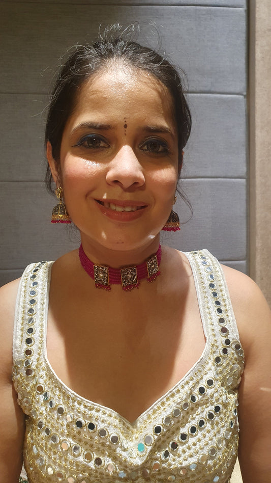 Choker Square Style Rani Pink