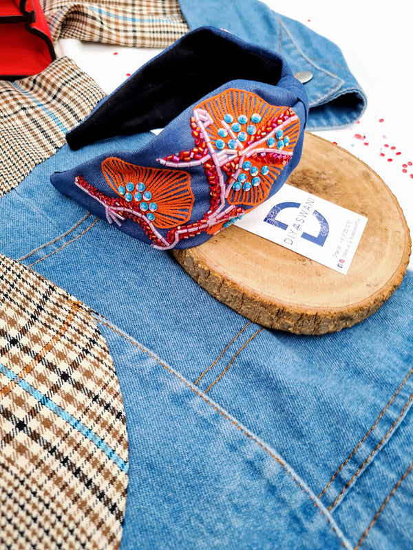 Denim Jelly Fish Hairband