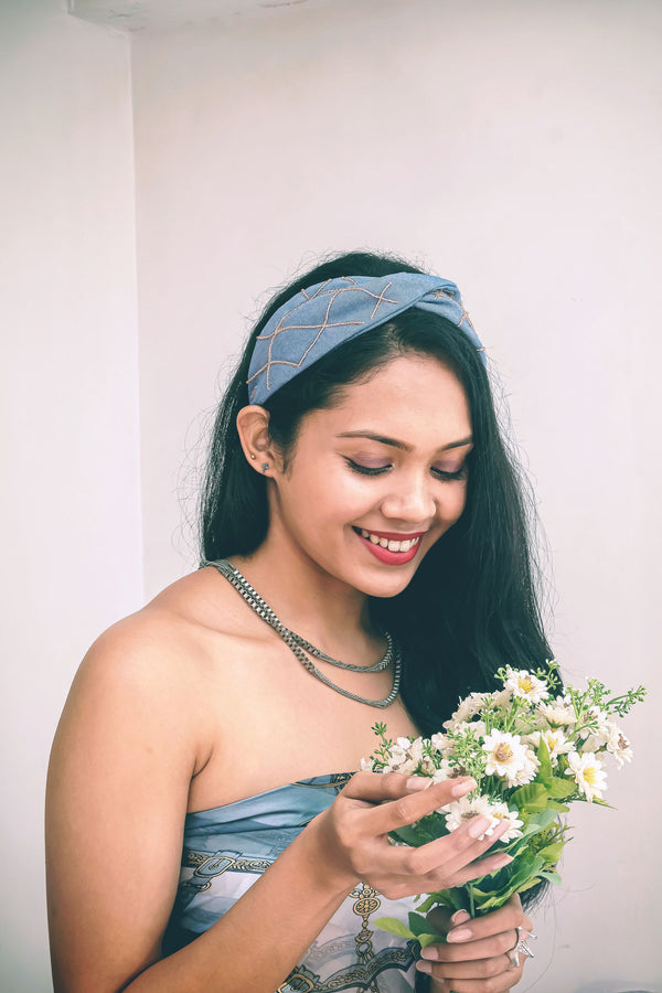 Denim Twister Hairband