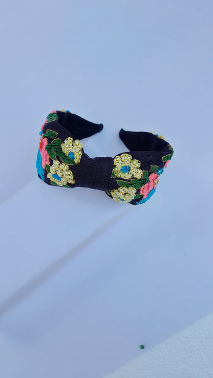Blooming Bird Hairband In Black