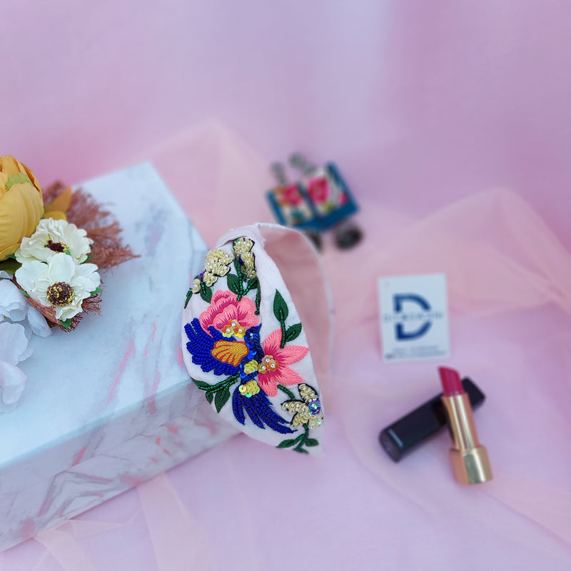 Blooming Bird Hairband In Pink